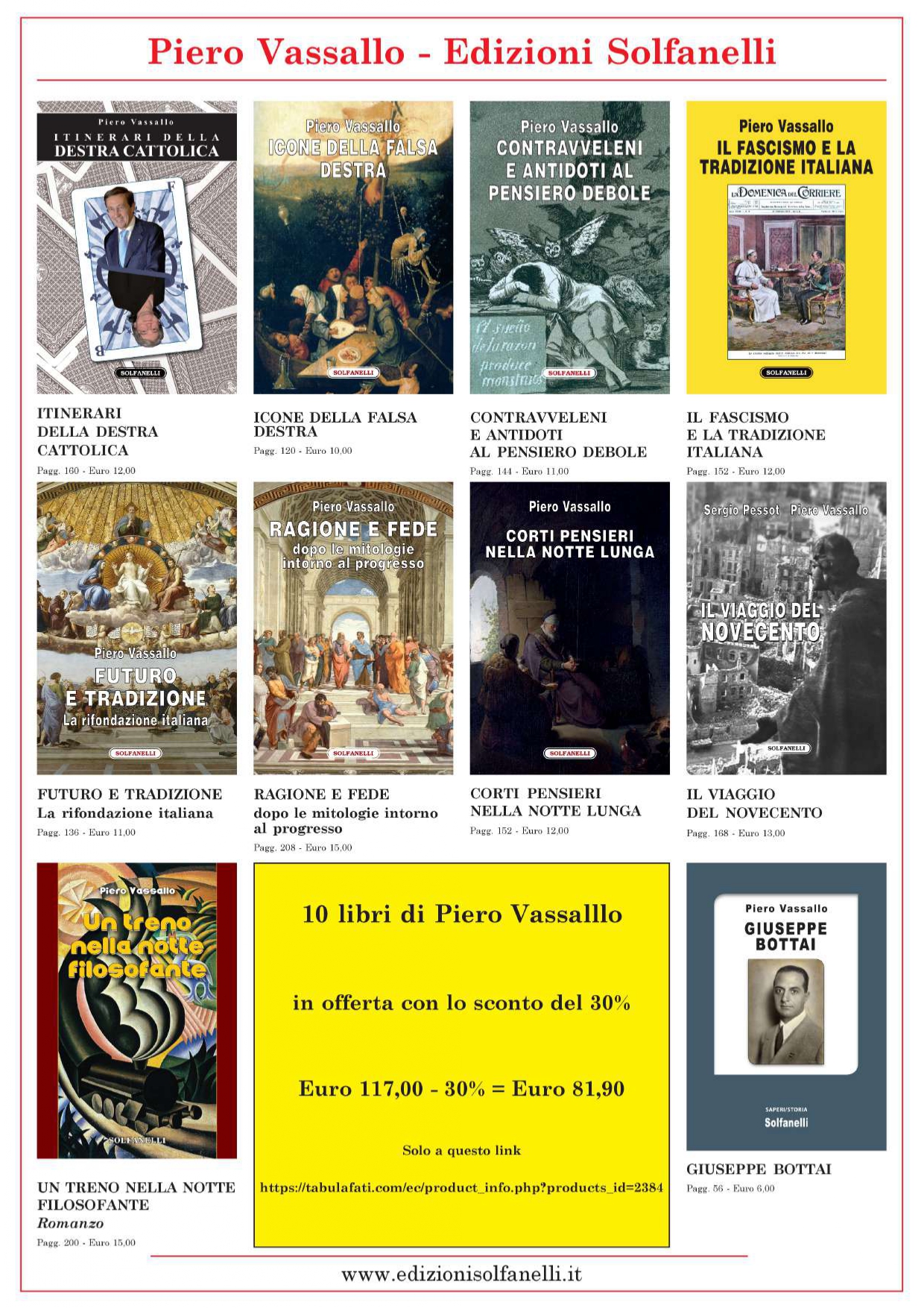 10 libri di Piero Vassalllo in offerta con lo sconto del 30%